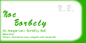 noe borbely business card